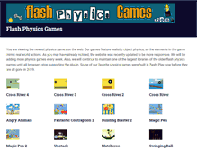 Tablet Screenshot of flashphysicsgames.com